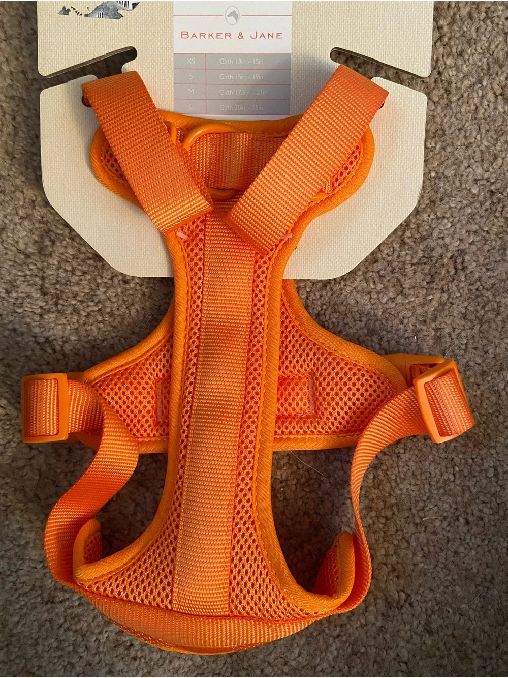 Orange Harness - Comfortable Mesh Pet Harness